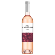 Botella vino mil caminhos rosado