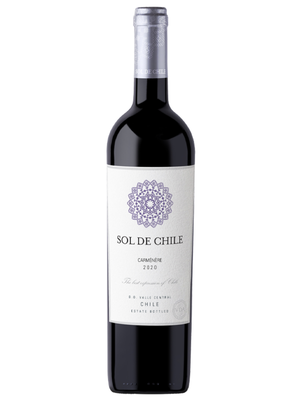 Botella vino Sol de chile cabernet carmenere